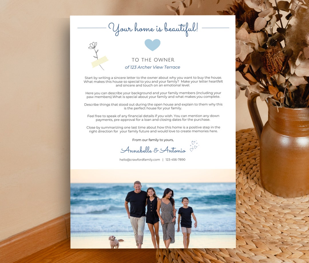 Buyer Letter Template, Home Buying Letter Template, Editable in Canva