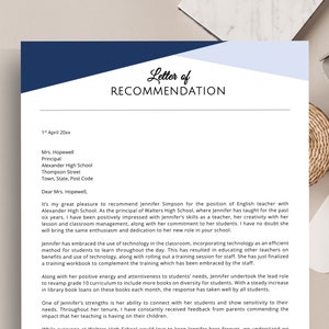 Carta de recomendación, plantilla de carta de recomendación, formularios de recursos humanos, plantilla de referencia, plantilla de MS Word y Pages