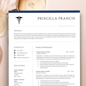 Registered Nurse Resume Template, Nurse Resume, RN Resume Template, Medical Resume Template, Graduate Nurse Resume, Nursing Resume Template