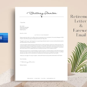 Letter of Retirement, Retirement Template MS Word Template, Sample Letter & Writing Tips, HR Template Retirement Letter
