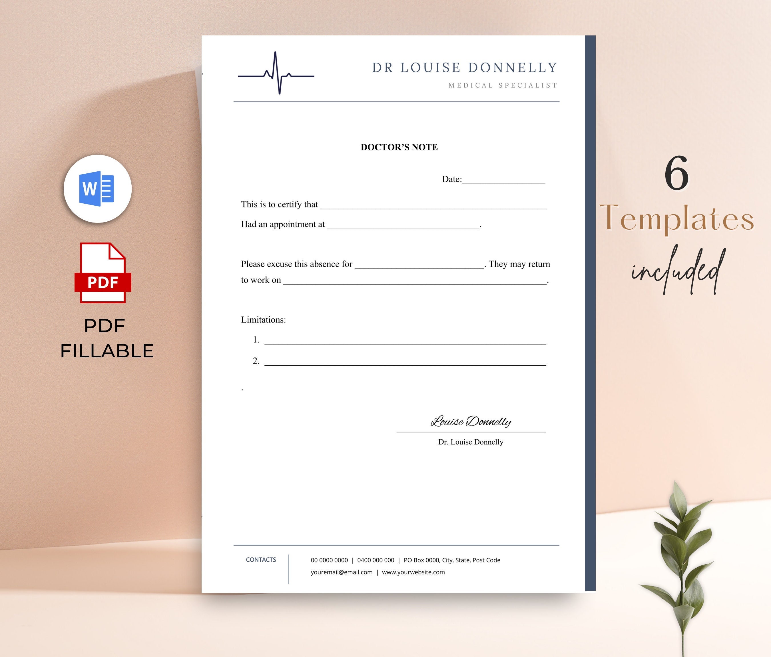 Doctors Excuse Template Doctors Excuse for Work Doctors Etsy Doctors Excuse Template Doctors Excuse for Work Doctors Etsy