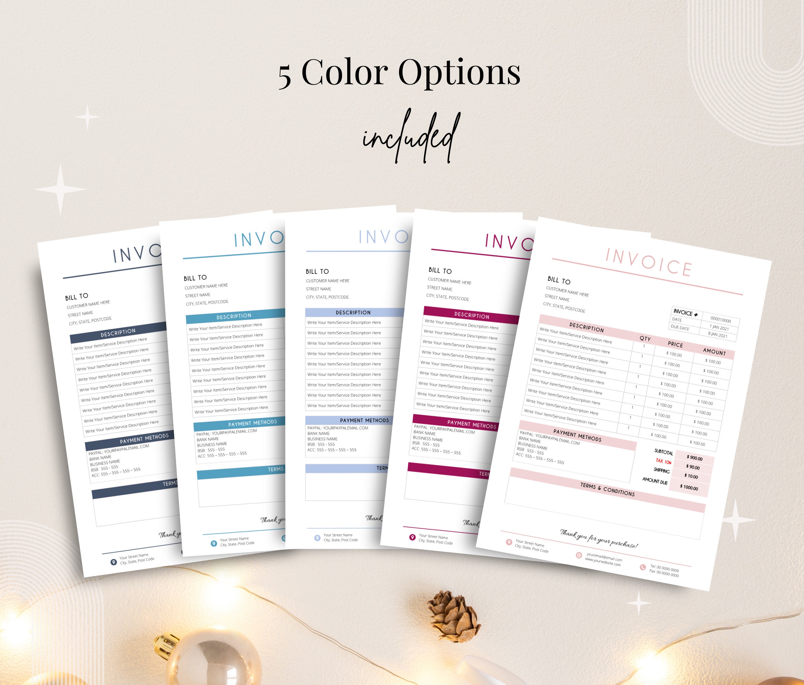 Excel Invoice Template for Small Business, Business Invoice Template ...