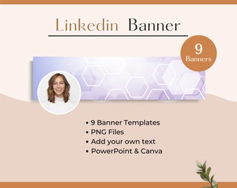 Linkedin Background Banner Header Template, Linkedin Cover Photo Personal Branding Template, Linkedin Banner Download