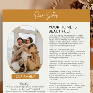 Carta al vendedor, Carta de oferta del comprador, Plantilla de estimado vendedor editable en Canva, Carta de oferta de vivienda, Carta de oferta de vivienda