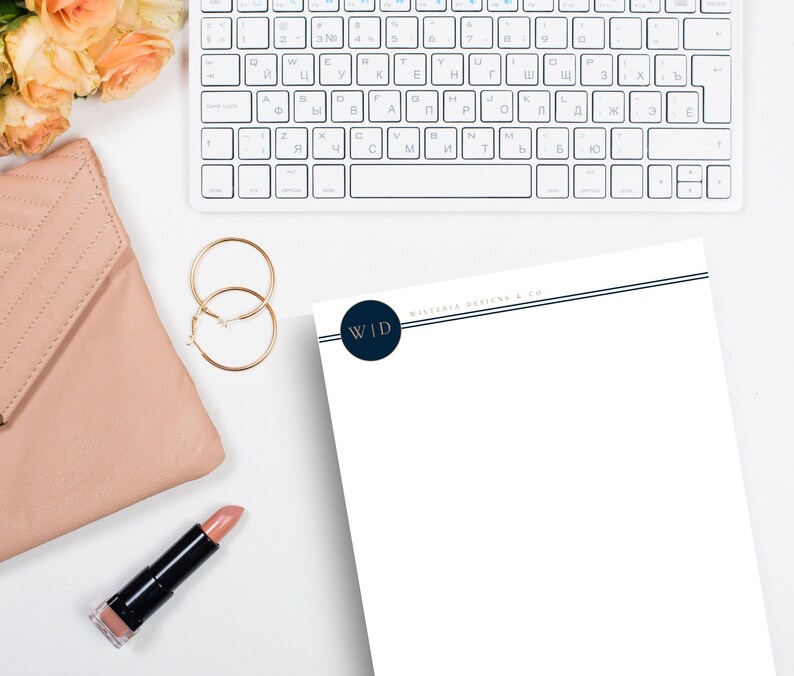 Business Letterhead for MS Word, Letterhead Template Word, Custom Letterhead, Easy Editable Letterhead, Letterhead Design, DIY Stationery image 6