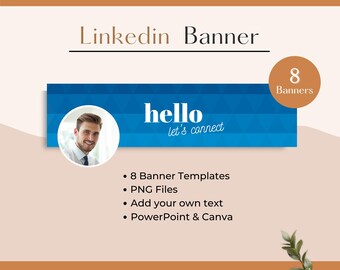 Banner de LINKEDIN para tu imagen de perfil de LinkedIn, plantilla de banner de LinkedIn, descarga instantánea, banner de LinkedIn personalizado