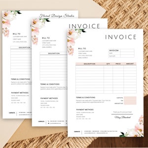 Invoice Template for Word, Invoice Template Editable, Printable Invoice Template, Writable Invoice, Freelance Invoice Template Invoice Form