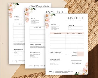 Invoice Template for Word, Invoice Template Editable, Printable Invoice Template, Writable Invoice, Freelance Invoice Template Invoice Form