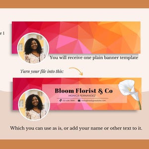LINKEDIN Banner for your LinkedIn profile image, LinkedIn Banner Template, Instant Download, Personalized LinkedIn Banner image 2