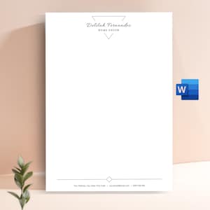 Membrete elegante, membrete corporativo, palabra de plantilla de membrete, membrete personalizado, membrete de negocios, estacionario personalizado de bricolaje digital