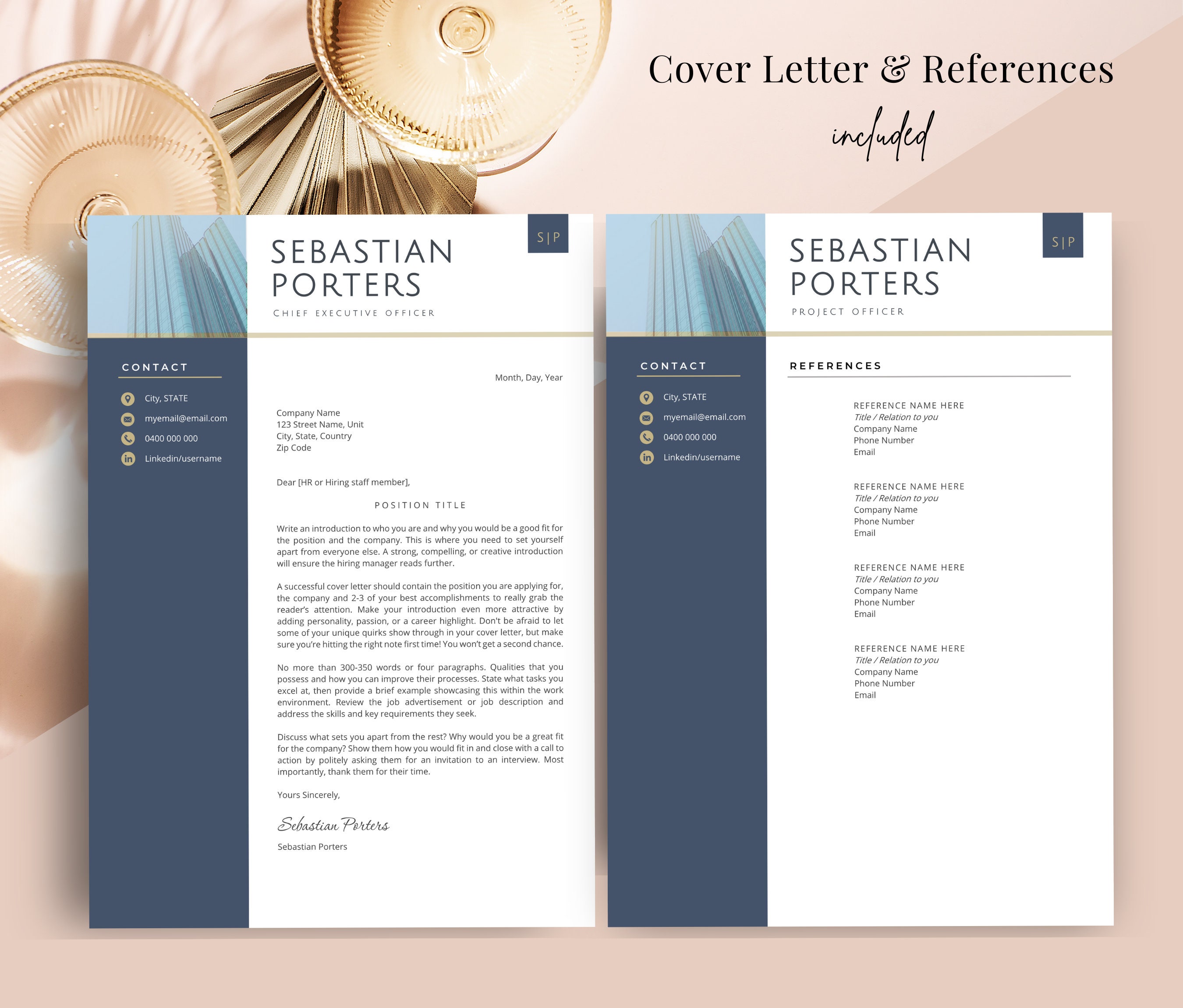 Professional Resume Template for Pages, Modern Resume Template CV ...
