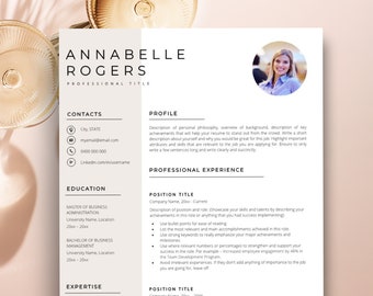 Resume Template, Professional Modern Resume Template, CV Template,  Executive Resume Template Word & Pages, Modern Executive Resume Template