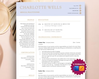 Nursing Resume Template, Pages Resume, Nurse Resume, New Grad Nurse Resume, Resume for Word, Registered Nurse Resume, Student Nurse Resume