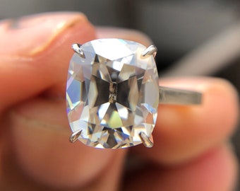 Fiery 9 X 7 MM 2.25 Carat Colorless Elongated Old Mine Cushion Cut Loose Moissanite 4 Ring Gift Earring Pendant Wholesale Price