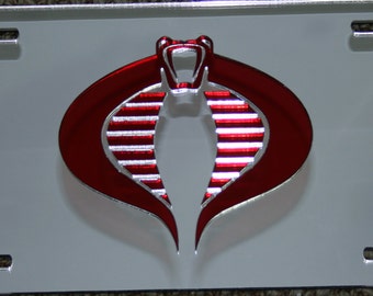 Cobra G. I. Joe Comic Mirror Acrylic Matrícula 3D look Corte láser