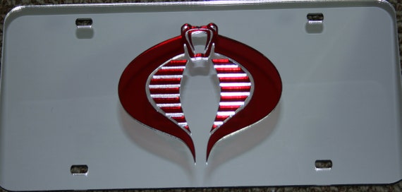 Captain America Shield on Mirror Acrylic License Plate 3D look Laser cut