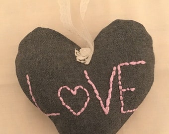 Lavender Hanging Hearts