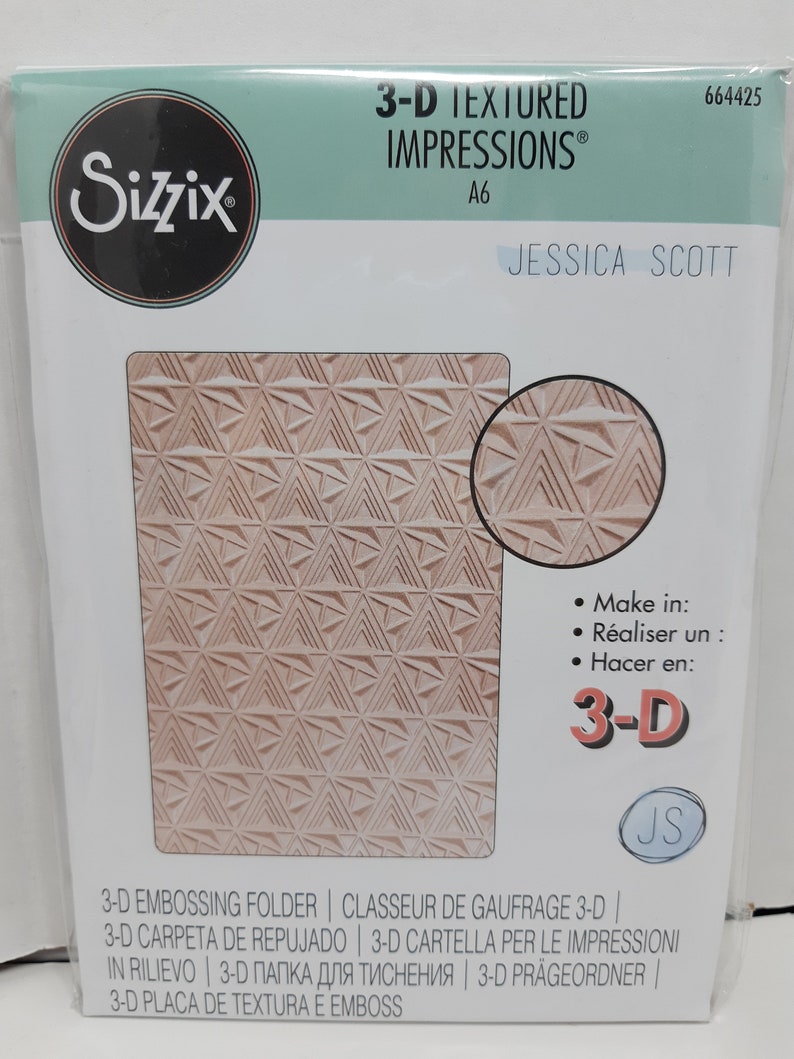 Sizzix 3-D Textured Impressions Embossing Folders Geometric - Etsy