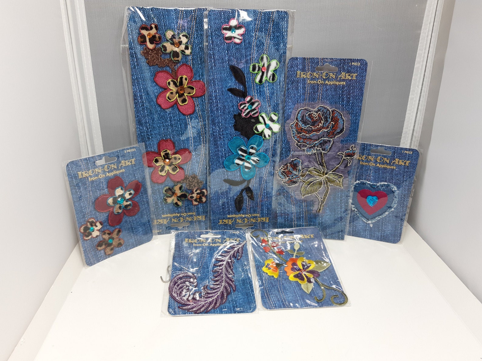 Denim, Irononart Appliques, Seven Different Designs Available