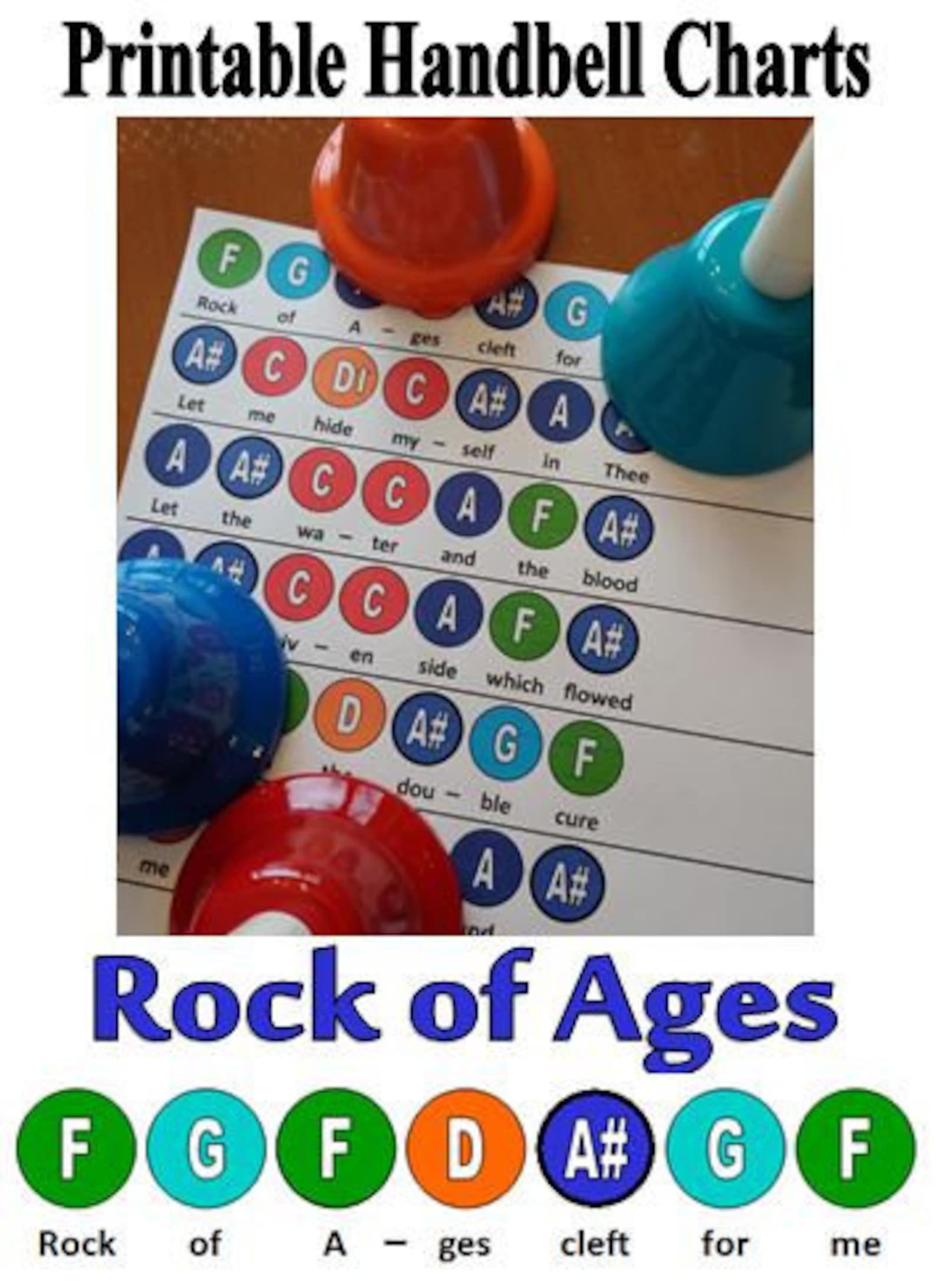 Rock of Ages Handbell Chart - Etsy