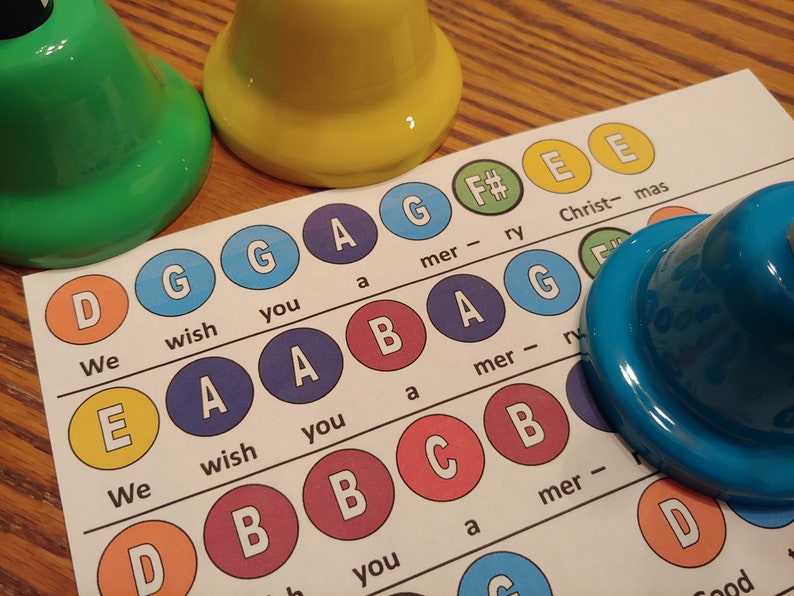 We Wish You a Merry Christmas Handbell Chart Etsy