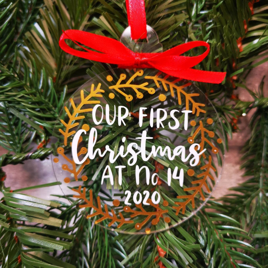 New Home Christmas Bauble Acrylic Bauble Christmas - Etsy UK