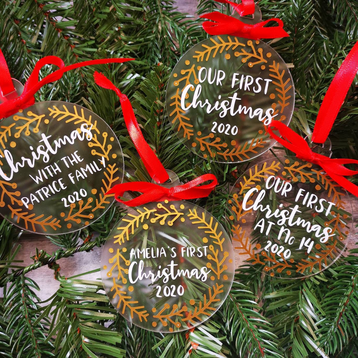 New Home Christmas Bauble Acrylic Bauble Christmas - Etsy UK