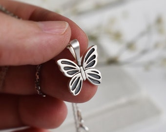 Silver Butterfly Necklace, Butterfly Jewelry, Butterfly necklace, Butterfly, Silver Butterfly, Butterfly Pendant, Butterfly Lover Gift