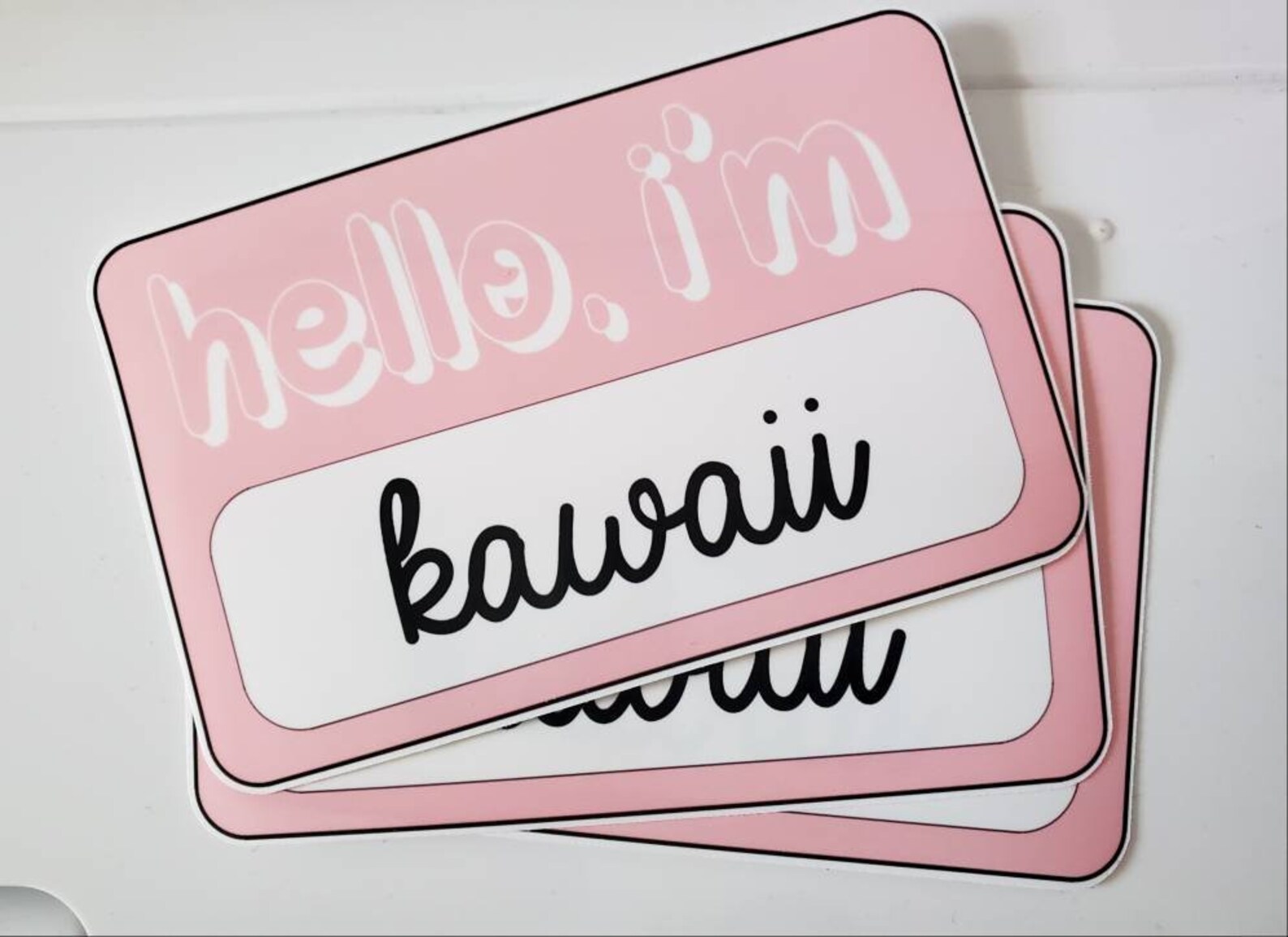 Kawaii Nametag Sticker Pastel Kawaii Sticker Name Tag Die Etsy