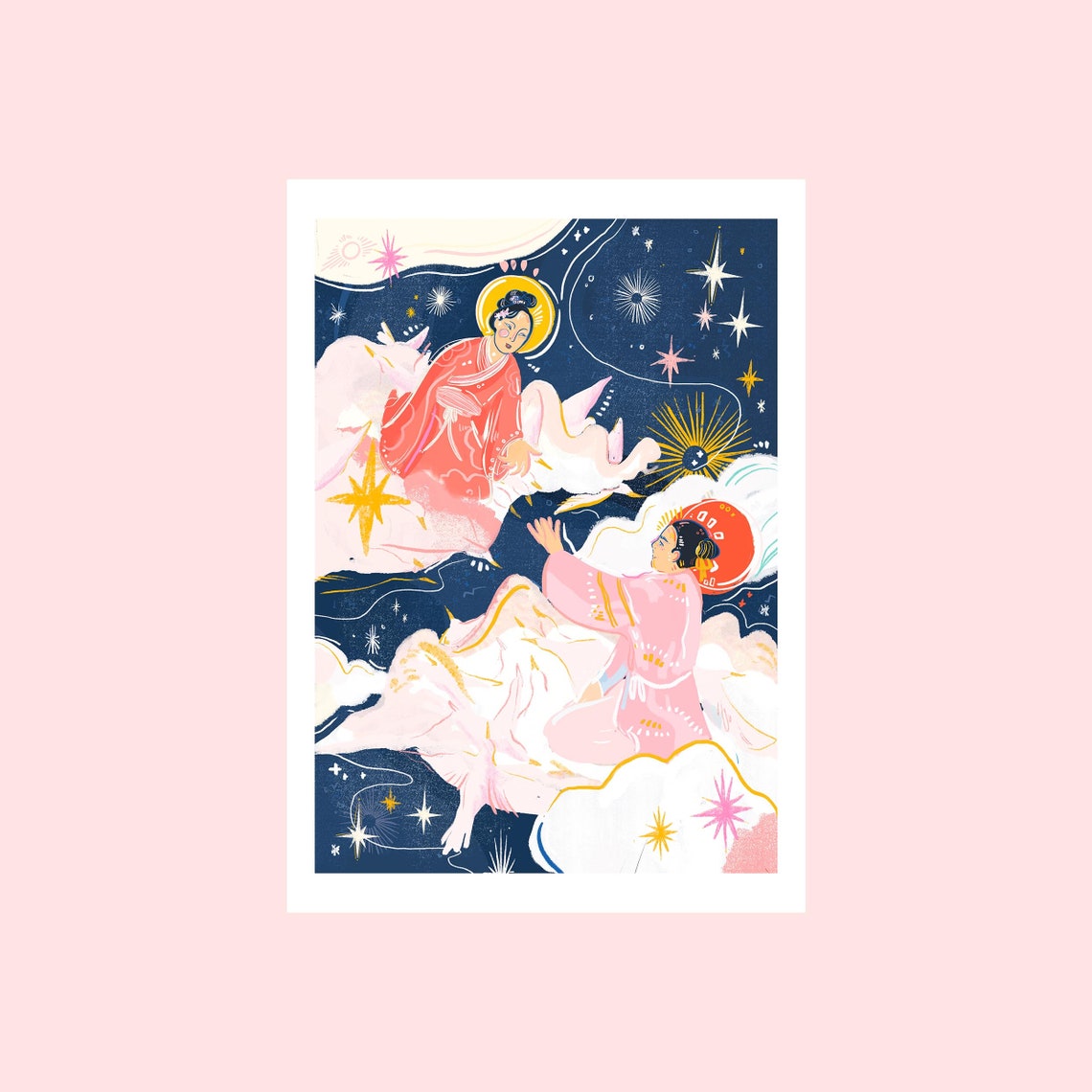 Qixi Chinese Festival mythology Art Print | Etsy