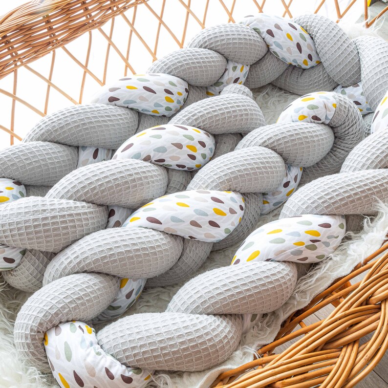 Bettschlange geflochten in Mint Regenbogen Weltall Etsy