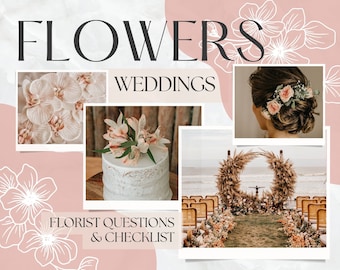 Wedding Flowers Checklist Printable Flowers Guide Complete Flower List Instant Download Wedding Checklist To Do Boho Minimalist Easy To Read