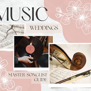 Hochzeits-Musikführer Sofortiger Download Musik-Snapshot Master-Songliste Druckbare Hochzeitstag-Musikprobe Post-Hochzeitsbrunch-Feier