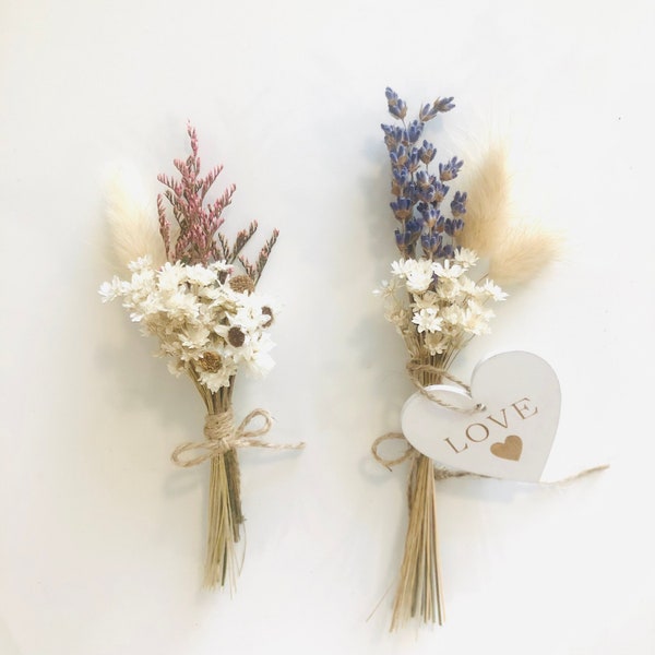 10 Styles of Mini Dried Flower Bouquets/white ammobium/bunny tail/lavender/small dried floral/dried daisy/flower bunch/starflower/custom