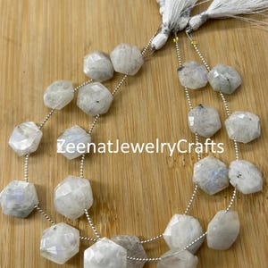 Rainbow Moonstone Star Beads: Faceted Gemstone Jewelry Making