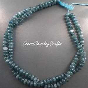 8&quot; Strand Grandidierite Quartz Beads Grandidierite Plain Rondelle Shape Beads Rare Grandidierite Gemstone 8 mm Semi Precious Stone 1 mm Hole