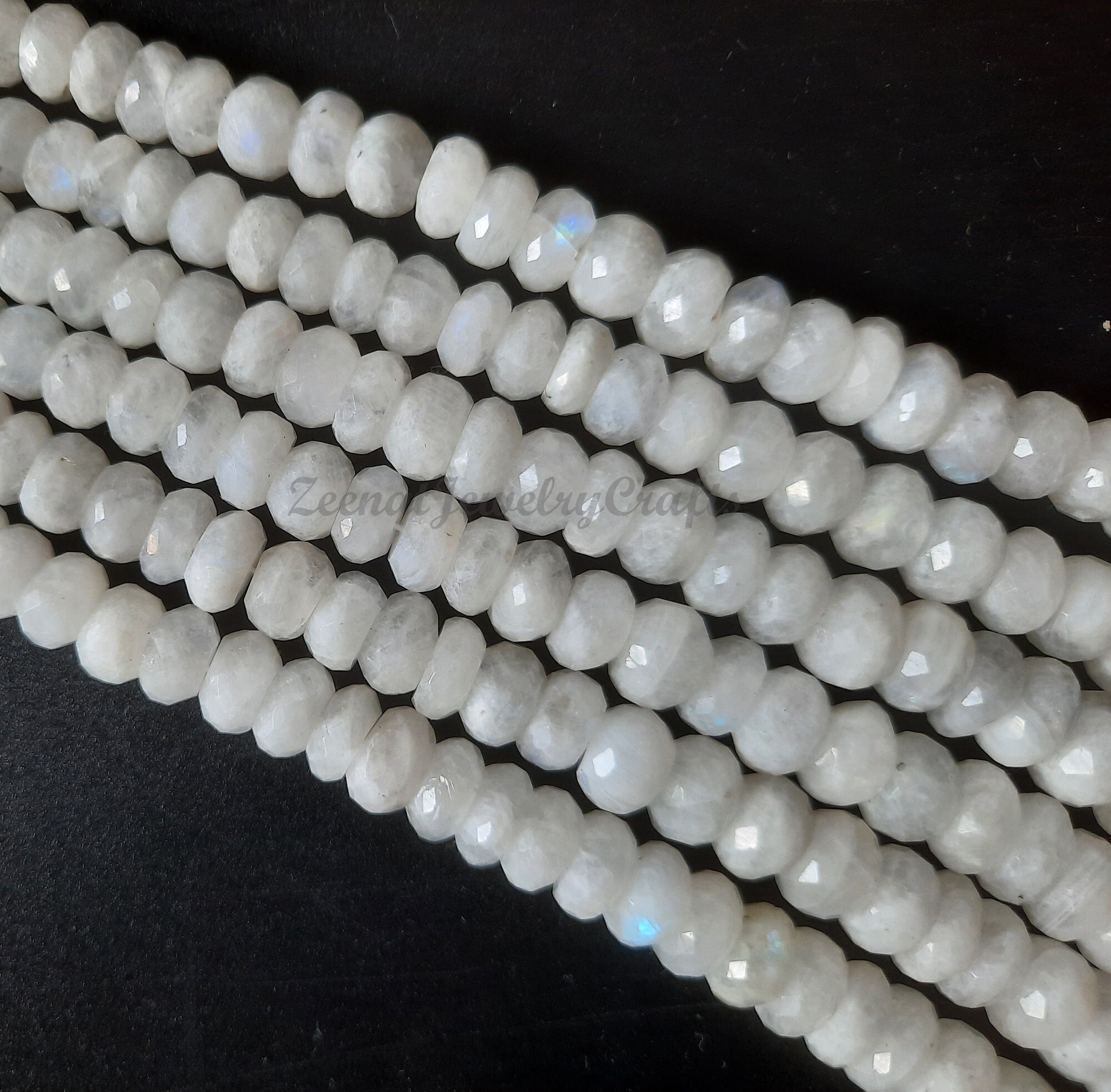 Perline Marquise Sfaccettate Con Pietra Di Luna Arcobaleno - Foto 5