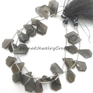 8 Inch Natural Grey Moonstone Faceted Fancy Arrow Shape Gemstone Beads Beads Jewelry Making Crafts