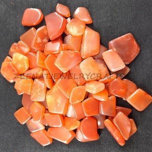 Orange Carnelian Crystal Slices: Polished Gemstone Slab for Jewelry Making