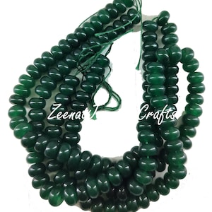 Green Quartz Rondelle Bead Strand: Gemstone Jewelry Making (8&quot; Strand)