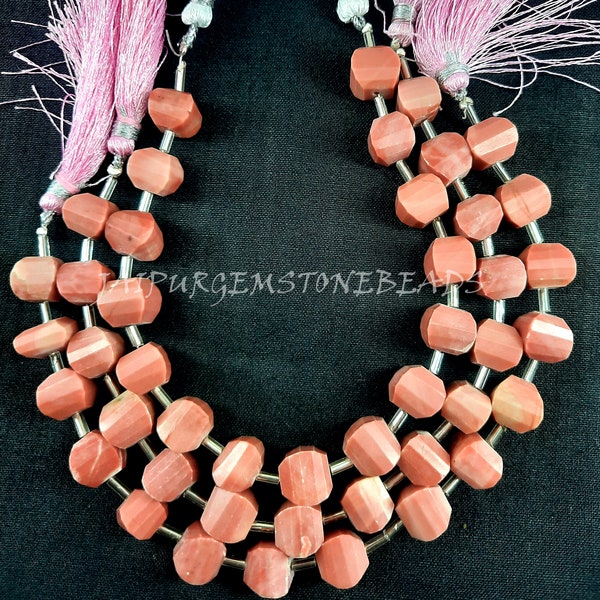 Newly Listed 8 Inch Strand Pink Amazonite Faceted Twisted Fancy Shape Beads 8-10 mm Wholesale Price Jewelry Making Crafts