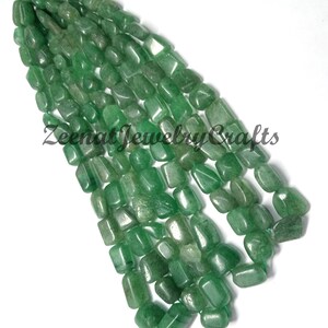 Perline di pietra preziosa semipreziosa liscia naturale di quarzo fragola verde, filo da 8", perline sciolte fatte a mano semplici di fragola naturale