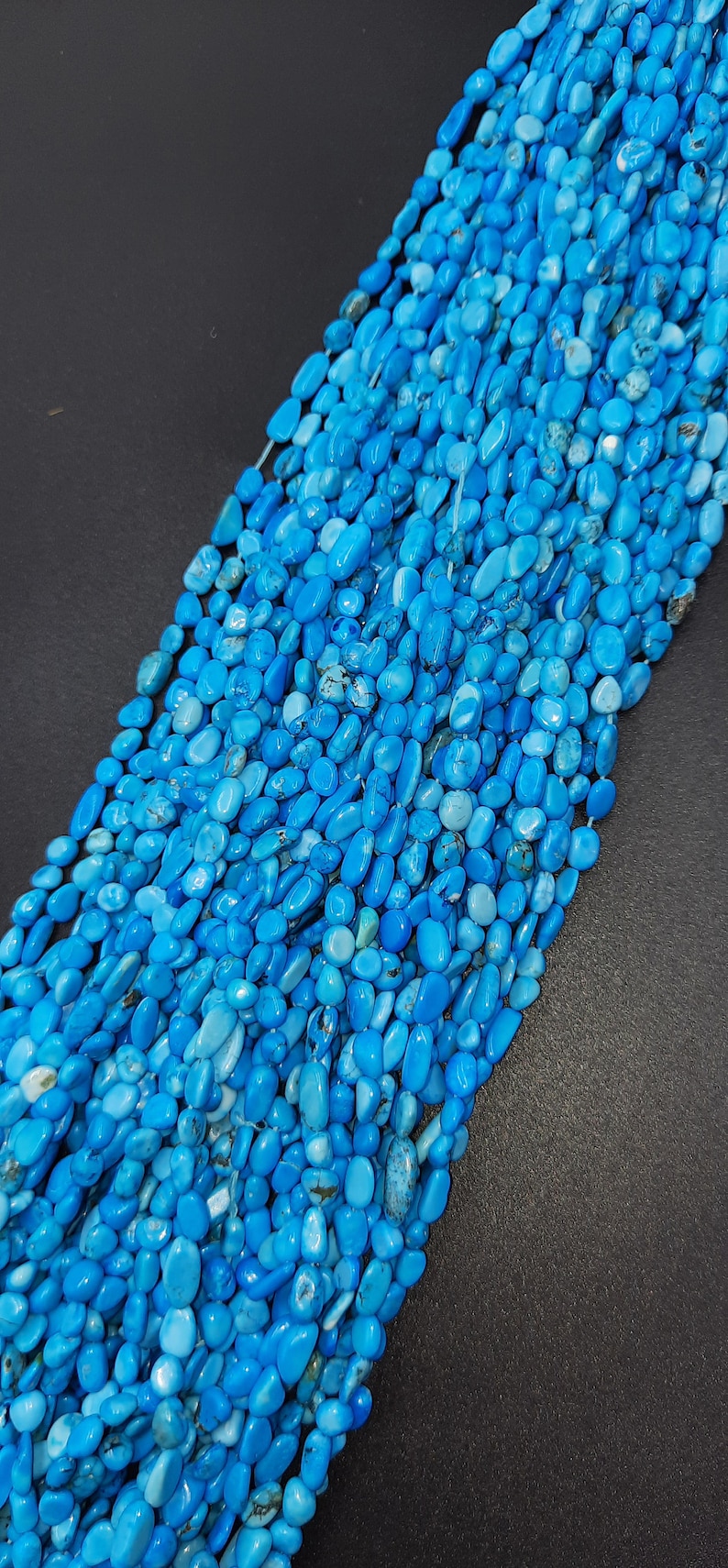 Blue Turquoise Nuggets Beads Dark Blue turquoise Arizona Turquoise 13 long strand Natural Beads