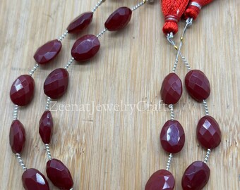 Perlina Di Pietra Preziosa Rotonda Sfaccettata Di Giada Rubino - Foto 2