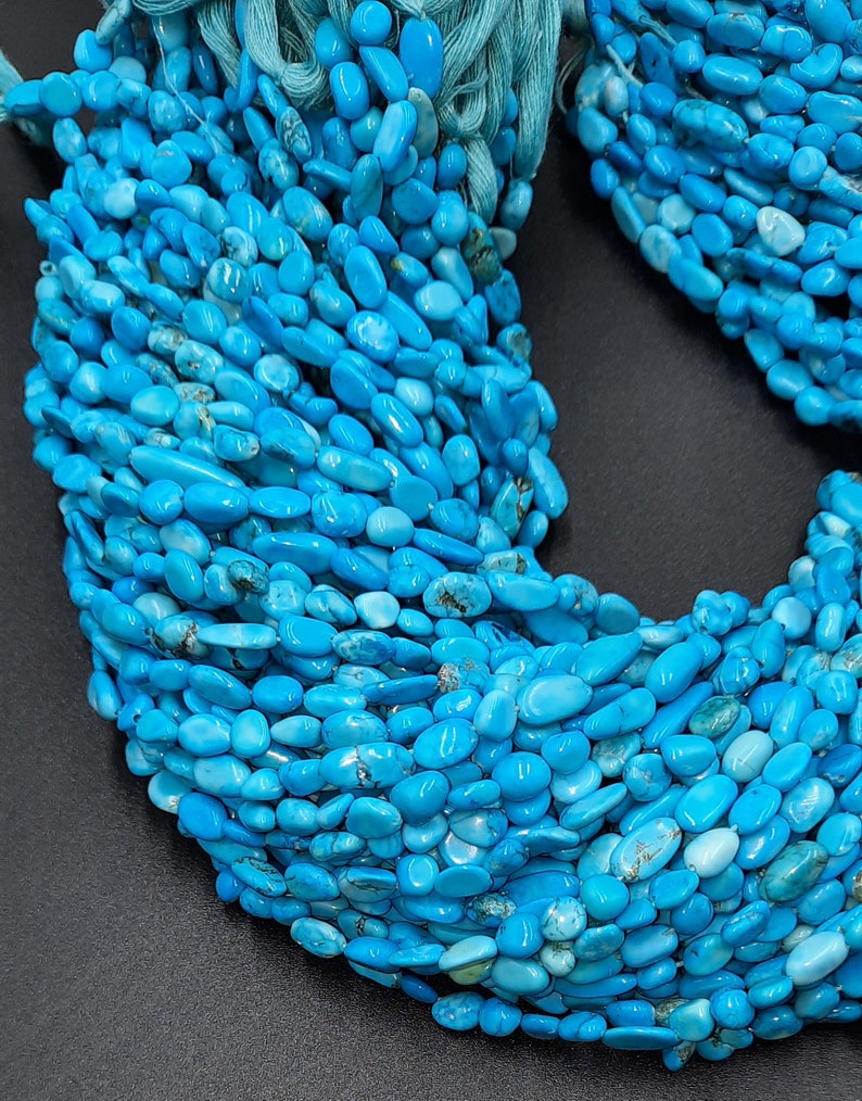 Blue Turquoise Nuggets Beads Dark Blue turquoise Arizona Turquoise 13 long strand Natural Beads