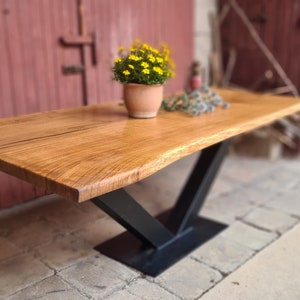 Table, loft furniture, oak table, dining table, kitchen table, wooden table, living room, oak wood, conference table