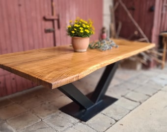 Table, loft furniture, oak table, dining table, kitchen table, wooden table, living room, oak wood, conference table