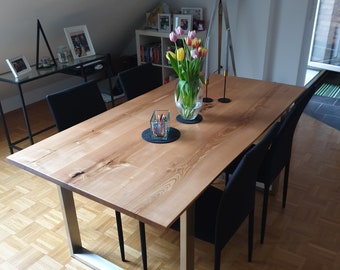 Ab 350 Euro Tisch Massivholztisch Upcycling Esstisch Naturholz Unikat Designtisch Balkentisch Eichentisch