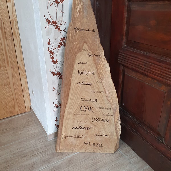 Skulptur Holzdeko Dekoration Eichenholz Eiche Holz Rustikal