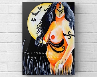 Nicnevin canvas print, empowering Goddess painting